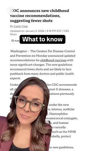 The CDC on Monday announced updated recommendations for childhood vaccines with some significant changes. The new guidelines recommend fewer shots and are facing pushback from many doctors and public health experts. CBS News' Lindsey Reiser shares what to know, and what one doctor thinks. https://cbsn.ws/49HAHge | CBS News