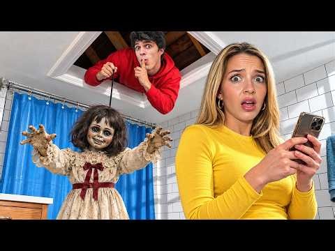I PRANKED MY FRIENDS WITH A FAKE GHOST!! | Brent Rivera