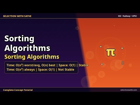 Sorting Algorithms | Sorting Algorithms | Selection With Sathi