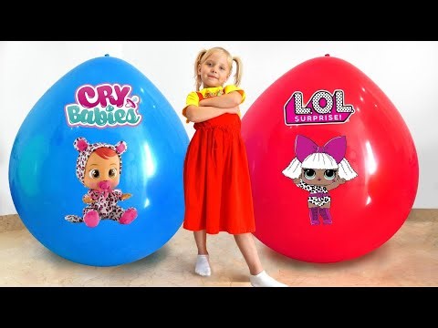 Big Balloon Challenge | Alice and baby Eva play fun activities for kids