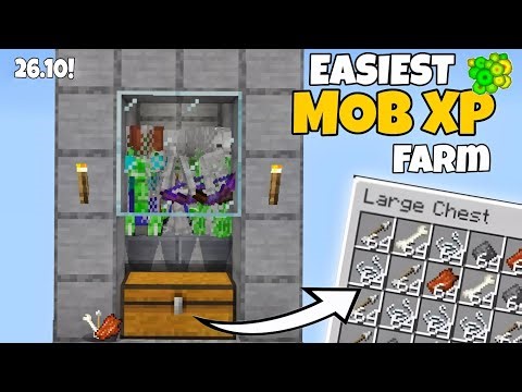 New EASIEST MOB XP Farm In Minecraft Bedrock 26.10! 😱