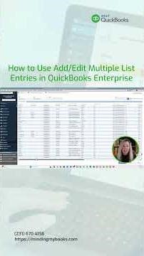 How to Use Add/Edit Multiple List Entries in QuickBooks Enterprise?