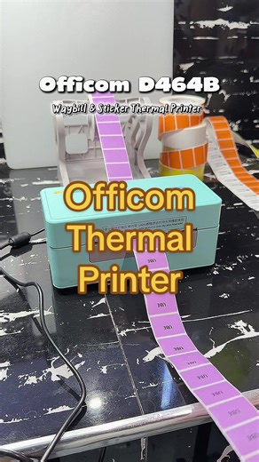 Kahit walang ink nakakapag print na ako ng Label Sticker dahil dito sa officom D464B Waybill and Sticker thermal printer ko. #officomthermalprinter#thermalprinter#stickerprinter