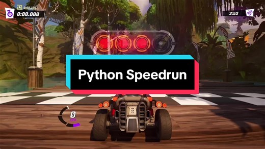 Rocket Racing - Python Speedrun 57.995 (no bhop) #rocketracing #speedrun #fortnite