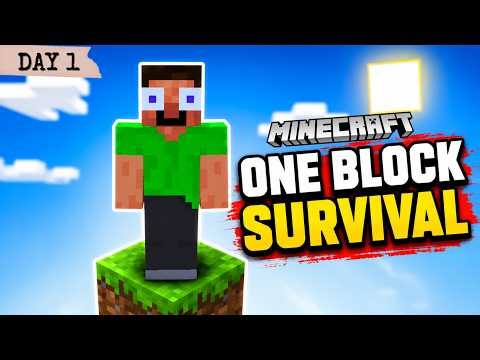 I Started Minecraft with ONLY One Block…