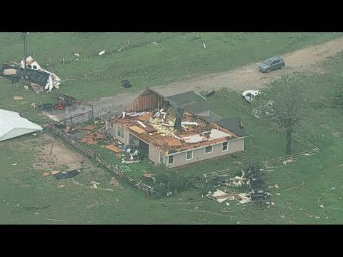 RAW AERIAL VIDEO: Severe thunderstorms lead to devastation in North Texas