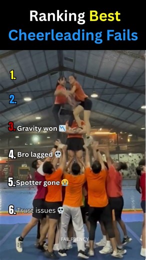 Ranking Best Cheerleading Fails📣💀 #fails #funny #usa