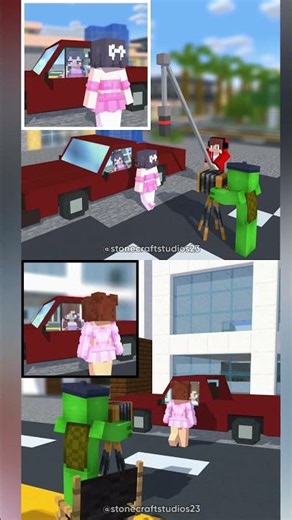 Camera POV:Cute Mirror Dance🤯🎥💃😍 -Minecraft Short Animation #trending #shorts