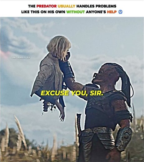 A Droid Girl Saves the Predator From Death! 😬 #predator #movie #shorts