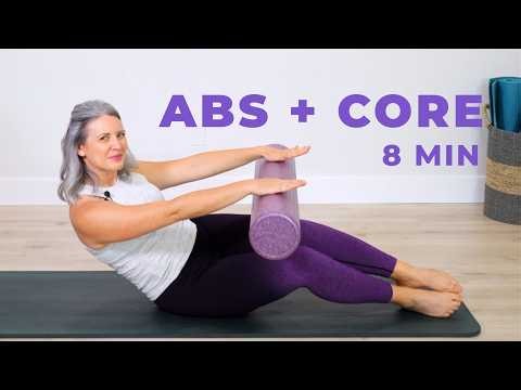 8 Min Abs & Core Stability Workout | Pilates with Foam Roller