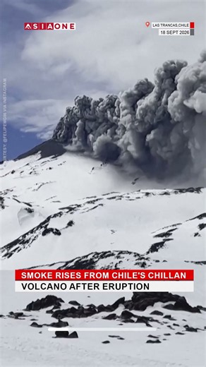 Smoke Rises From Chile’s Chillán Volcano After Eruption | Asia One News