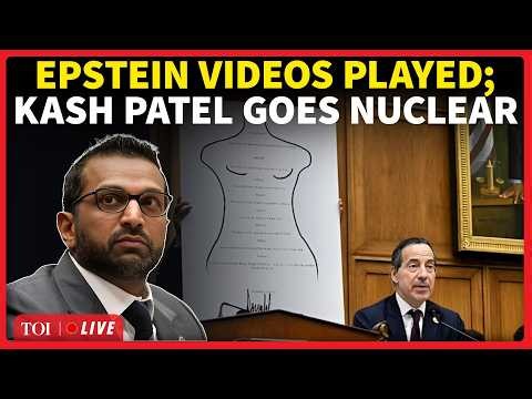 Kash Patel's Epstein Video Played In Congressional Hearing; Watch His Outburst | Trump News Today