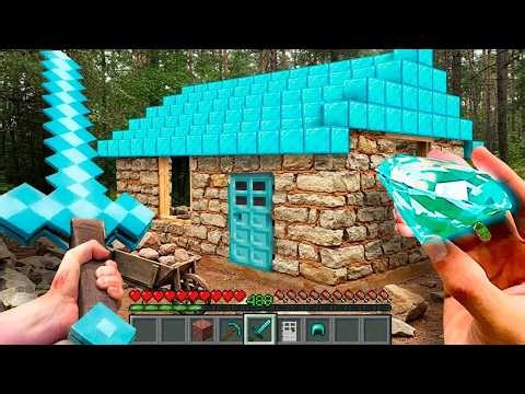Minecraft in Real Life POV 💎 HIDED DIAMOND HOUSE in Realistic Minecraft MOVIE