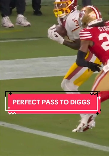 Jayden Daniels perfect pass to Stefon Diggs touchdown
