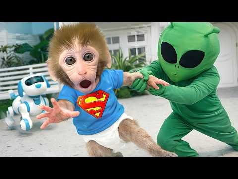 Baby Monkey Bon Bon Gets Kidnapped by an Alien! 👽🐵 | Nursery Rhymes & Kids Songs |Bobby Kids Songs