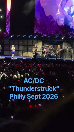 AC/DC blares "Thunderstruck" to the appreciative Philly crowd #ACDC #ACDCfans #ClassicRock #Philly