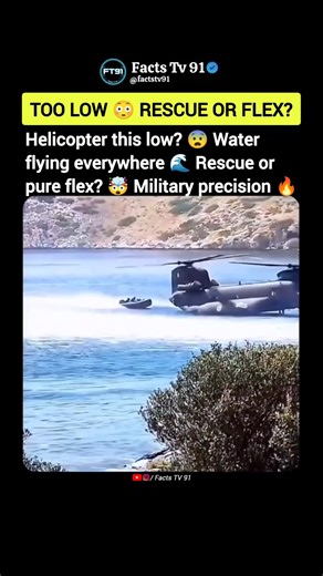 This Helicopter Hovered Inches Above Water 😳🚁