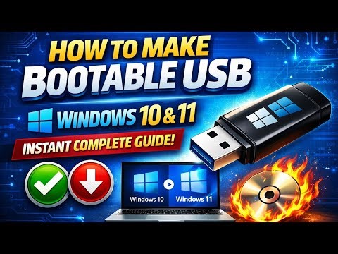 How to Make Bootable USB for Windows 10 & 11 | Instant Complete Guide (2026) #windows11 