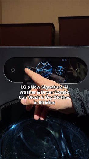 LG managed to engineer a system that rips through a full ten pound load in about ninety minutes. LG’s Signature Series washer-dryers have AI load detection so it senses how large or small a load you’re washing and adjusts the water usage and drying time accordingly. It also has smart detergent and fabric softener dispensers, so you’ll only ever use just enough and never too much. Pricing and launch date for LG’s washer-dryer combo is not available, but it will be early in 2026. The previous mode