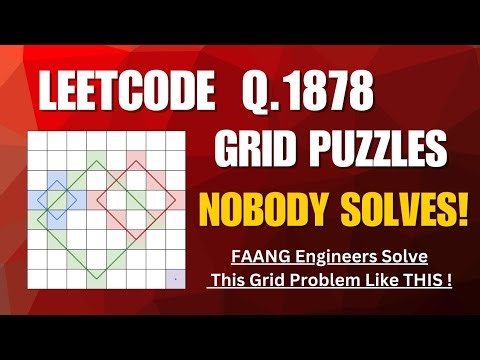 LeetCode 1878 Explained in 5 Minutes | Rhombus Grid Trick Nobody Talks About