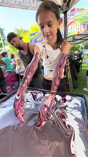 An Adorable Body Marbling Dip by BLVisuals @ Return to the River Festival