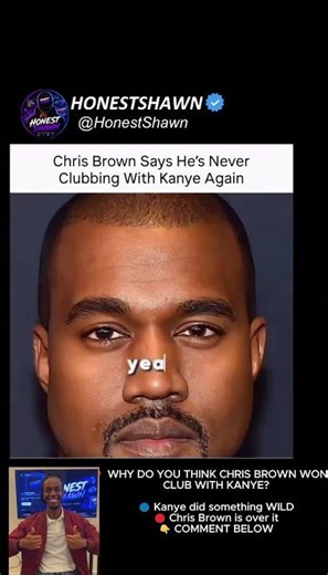 Chris Brown Said NO MORE Clubbing With Kanye! 😳#viralshorts