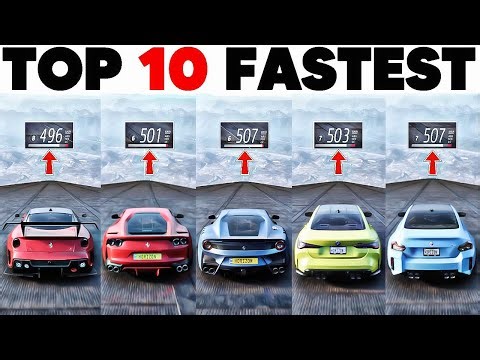 TOP 10 FASTEST FERRARI vs BMW CARS in Forza Horizon 5! | Insane Downhill Top Speed + Crazy Jumps