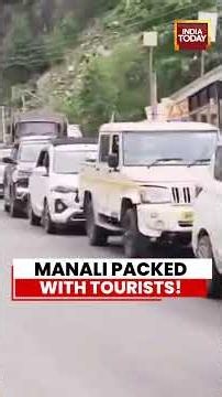 Massive Traffic Jam In Manali As Tourists Rush To Hills #heatwave #manali #teavel #traffic