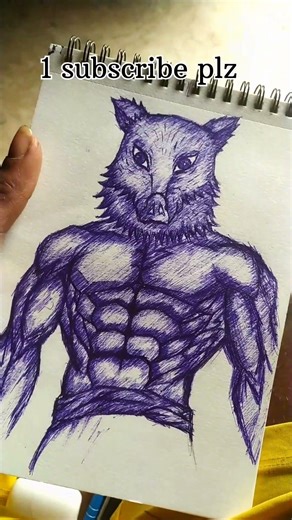 🐗 “Beast Breathing Unleashed | Inosuke Drawing 🔥”#viralart #anime #drawing #inosuke