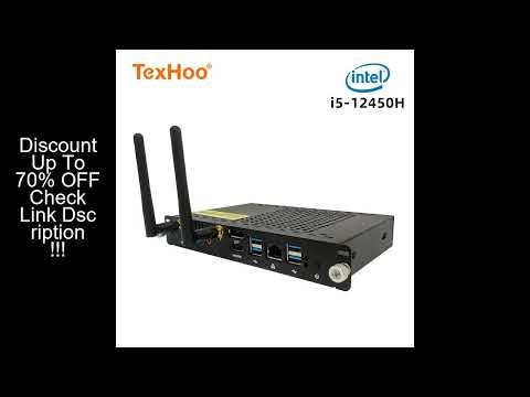 TexHoo OPS Mini PC Computer Intel Core i5 12450H Processor Windows 11 Pro For Conference Teach Scree