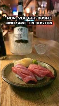 pov sushi and sake at an izakaya in boston #boston #sushi #sake #foodie #citylife #otoro #izakaya