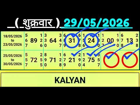 KALYAN 29/05/2026 FULL CALCULATION BY SATTA TRICK TODAY