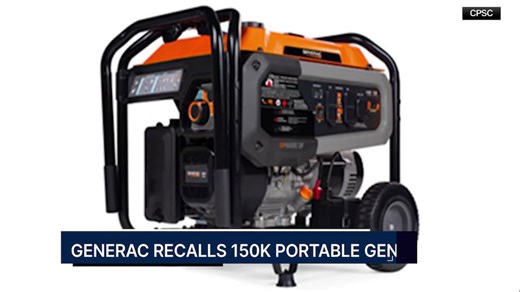 Generac recalls 150K portable generators