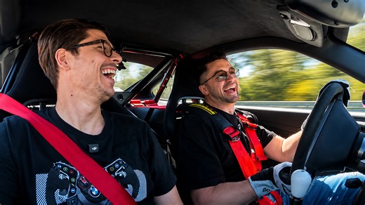 Owner of this Porsche 997 gets excited during his first track run