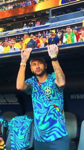 🇧🇷🔥 Neymar Jr. bringing pure Brazilian energy to the World Cup! 💙⚽✨#NeymarJr #Neymar #Brazil #Shorts