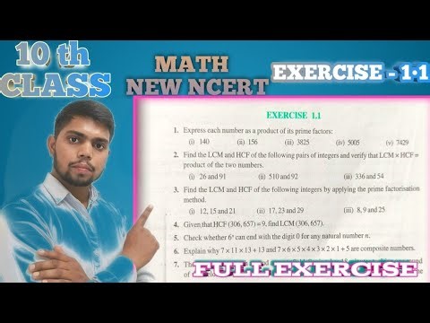 Class 10 Math chapter 1 | Real Number || Exercise 1•1 Complete Exercise | Math class 10th | sonusir