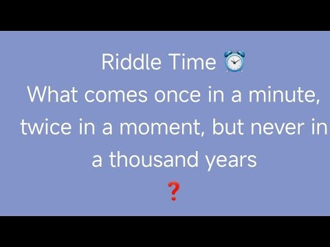 Riddle Time ⏰