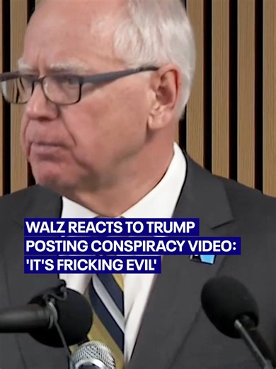 Gov. Tim Walz Responds to Trump Conspiracy Video Claims