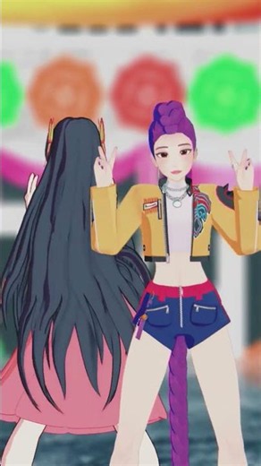 Brooklyn Blood Pop Dance 💋 Kpop Demon Hunters X DemonSlayer MMD