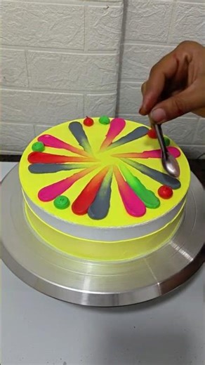 Pineapple New Multi Colour Cake #cakedesign #shortvideo #cake #shortsfeed#short#youtubeshorts #viral