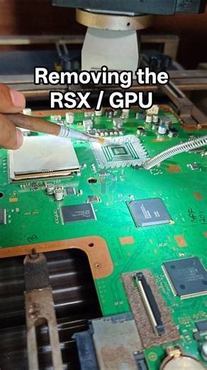 Removing the GPU PS3 Slim CECH-25XX #rsx #gpu #gpurepair #ps3repair #playstationrepair #bgarework