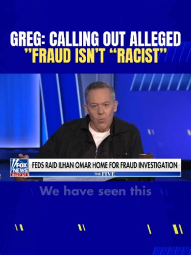 “POINTING THAT OUT IS NOT RACIST. IT IS REALITY.” Greg Gutfeld reacts to claims that the federal search of Rep. Ilhan Omar’s home is politically or racially motivated, arguing the focus should remain on the substance of the investigation. Tune in to ‘The Five’ weekdays at 5 p.m. ET on Fox News.