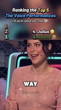 🥰 Ranking the Top 5 The Voice Performances 👌