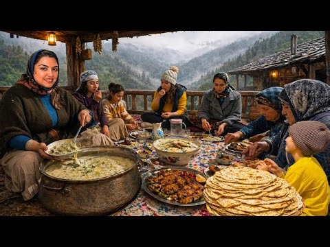 Village Life in the Northern Iran | Traditional Ash Doogh & Baking Tandoori Bread! 🍲🔥🌿