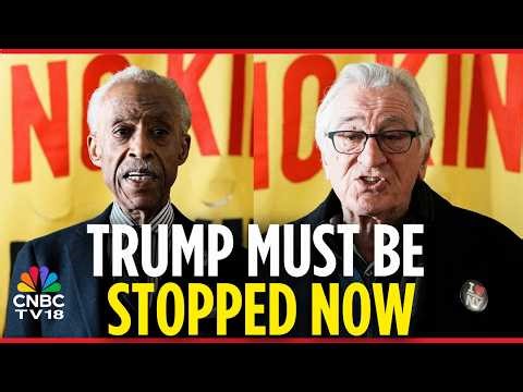Robert De Niro and AI Sharpton Slam Trump on The Day of a "No Kings" Protest in New York | N18G