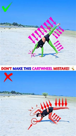 🔥 Don't Make These Cartwheel Mistakes! 🤸‍♂️❌ | Wrong vs Right Tutorial #shorts #tutorial #viral #yt