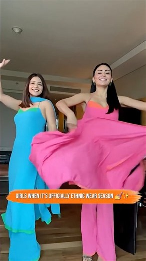 Girls when it’s officially ethnic wear season 💃✨ | Dove Bhaina | Neeru Bajwa & Tania #Shorts