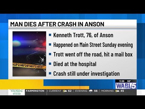Anson man killed in crash on Main Street