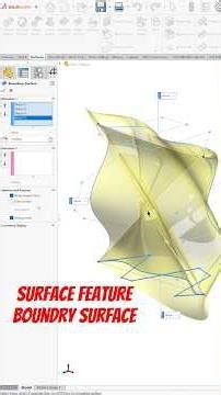 Solidworks surface feature | Boundary surface 😀 #shorts #ytshorts #solidworks #malviyacadsolution
