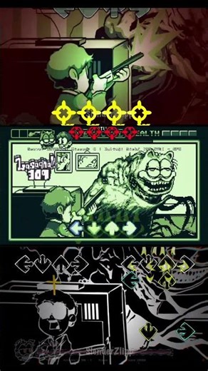 The Great Punishment but Origin vs 8bit vers - Vs Gorefield v2 Mod - Friday Night Funkin' Game